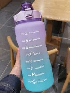 Large Timestamp Motivation Water Bottle