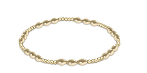 Harmony Joy Pattern Gold Bead Bracelet