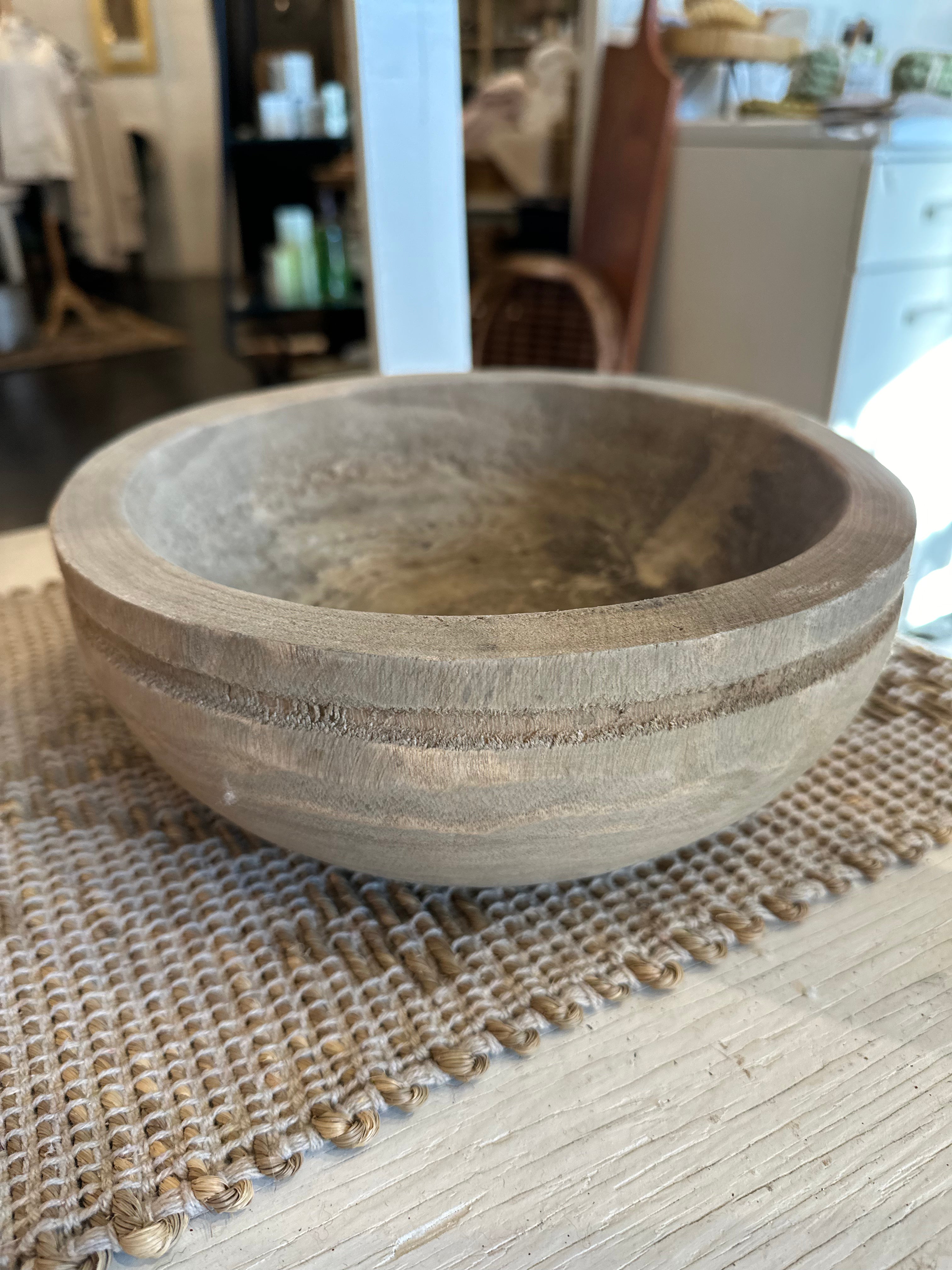 Distressed Wood Bowl