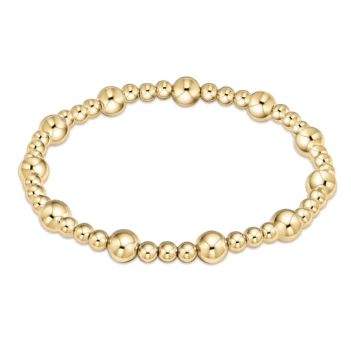 Classic Sincerity Pattern Gold Bead Bracelet