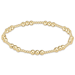 Classic Joy Pattern Bead Bracelet-Gold