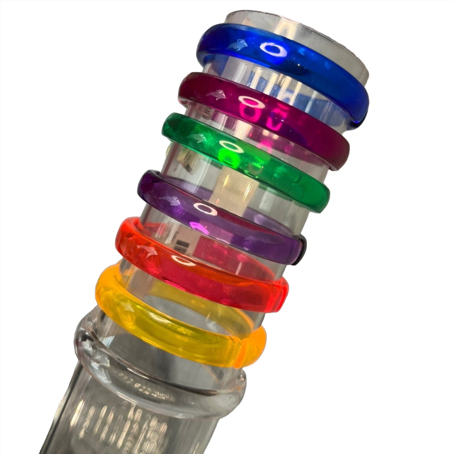 Acrylic Colored Clear Bangle Collection