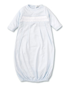 Blue Sack Gown with Blue Hand Smocking