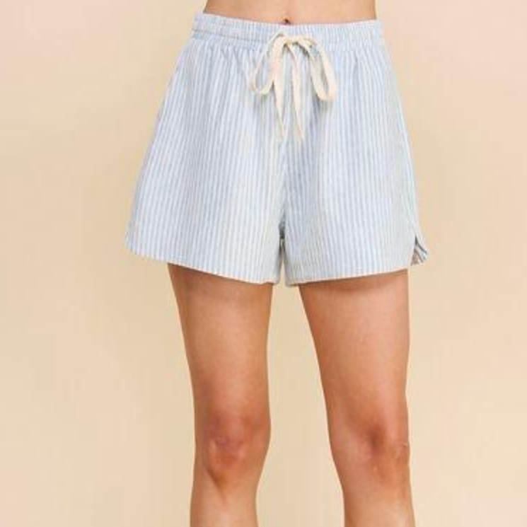 Linen And Blues Shorts