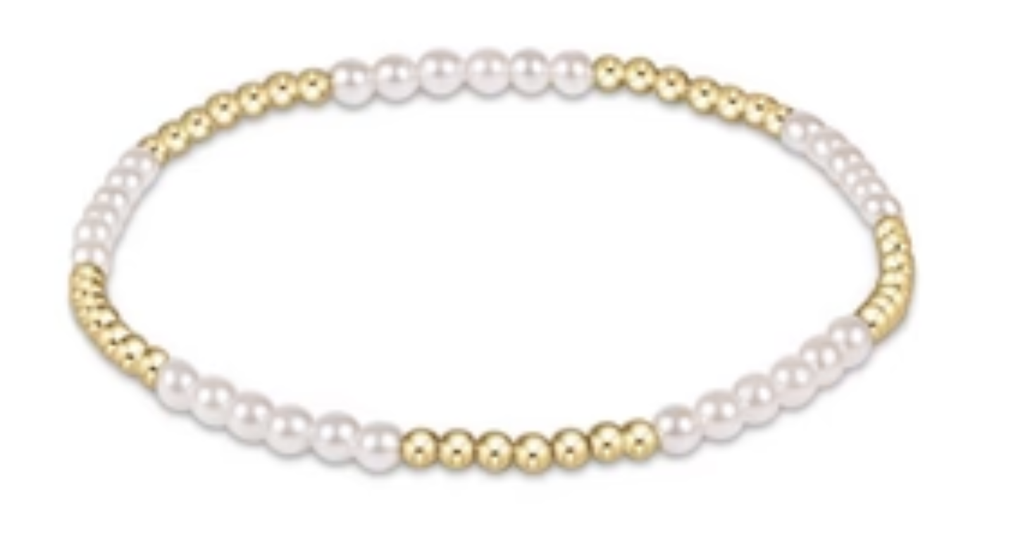 Classic Blissful Gold Bracelet-Pearl