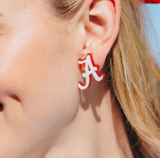 Alabama A Stud Earrings