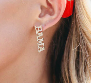 University of Alabama Rhinestone Stud Earrings