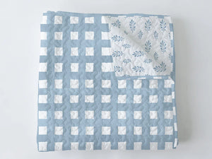 Ellie Plaid Blue Baby Blanket