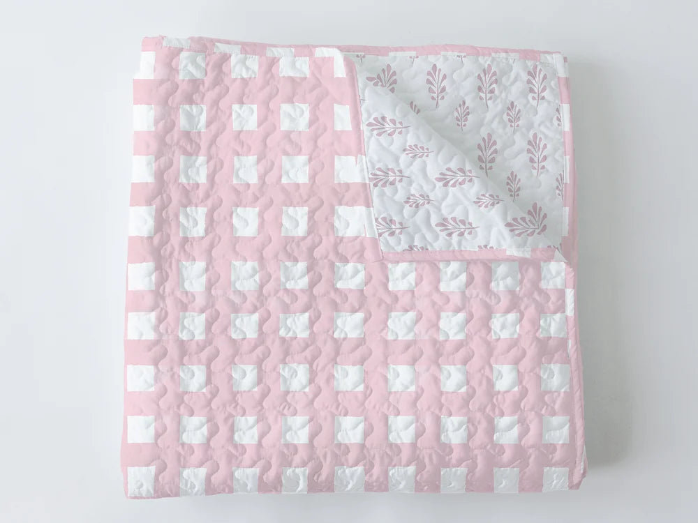 Ellie Plaid Pink Baby Blanket