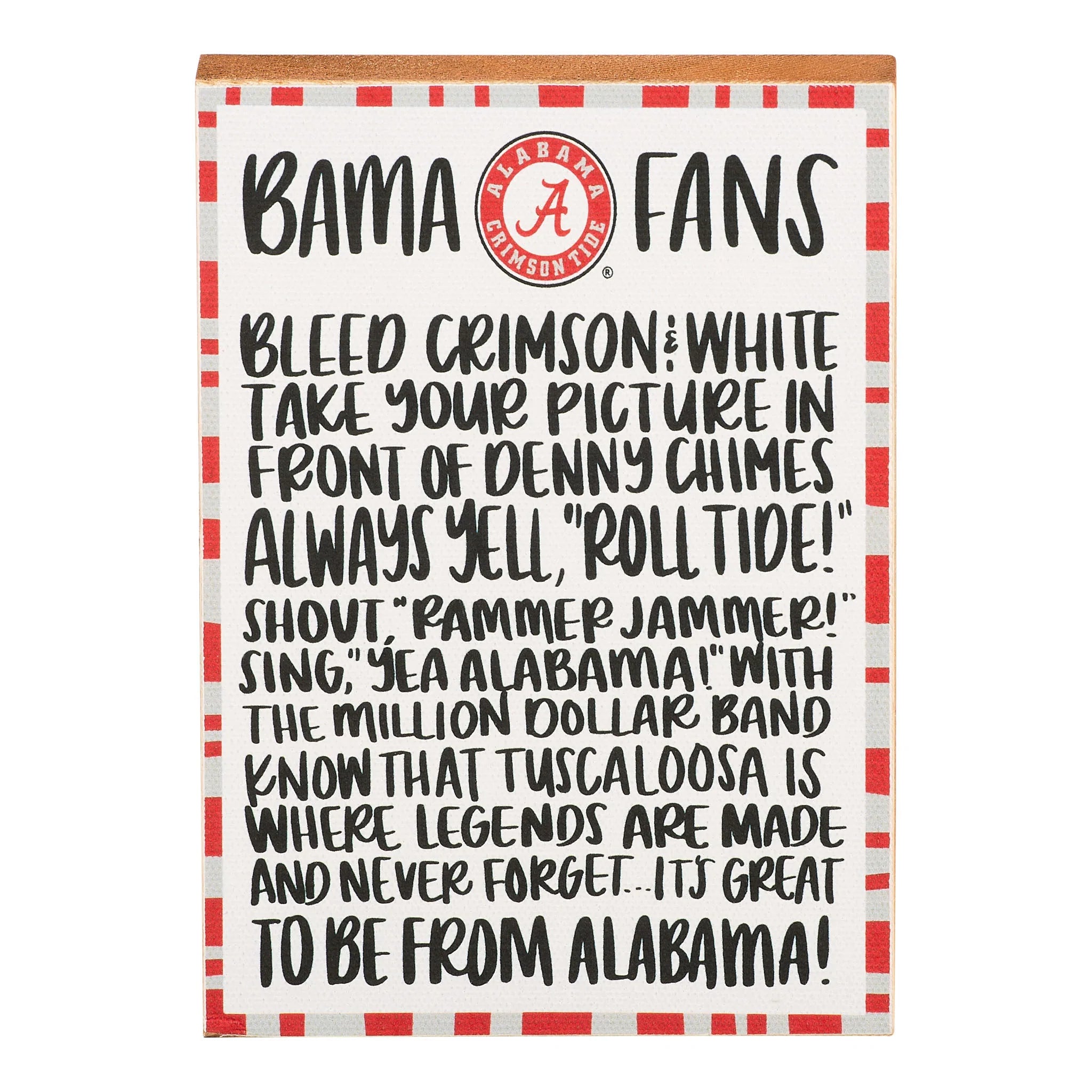 Alabama Fan Block Canvas