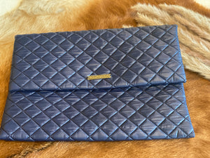 Nylon Quilted Stitched Clutch
