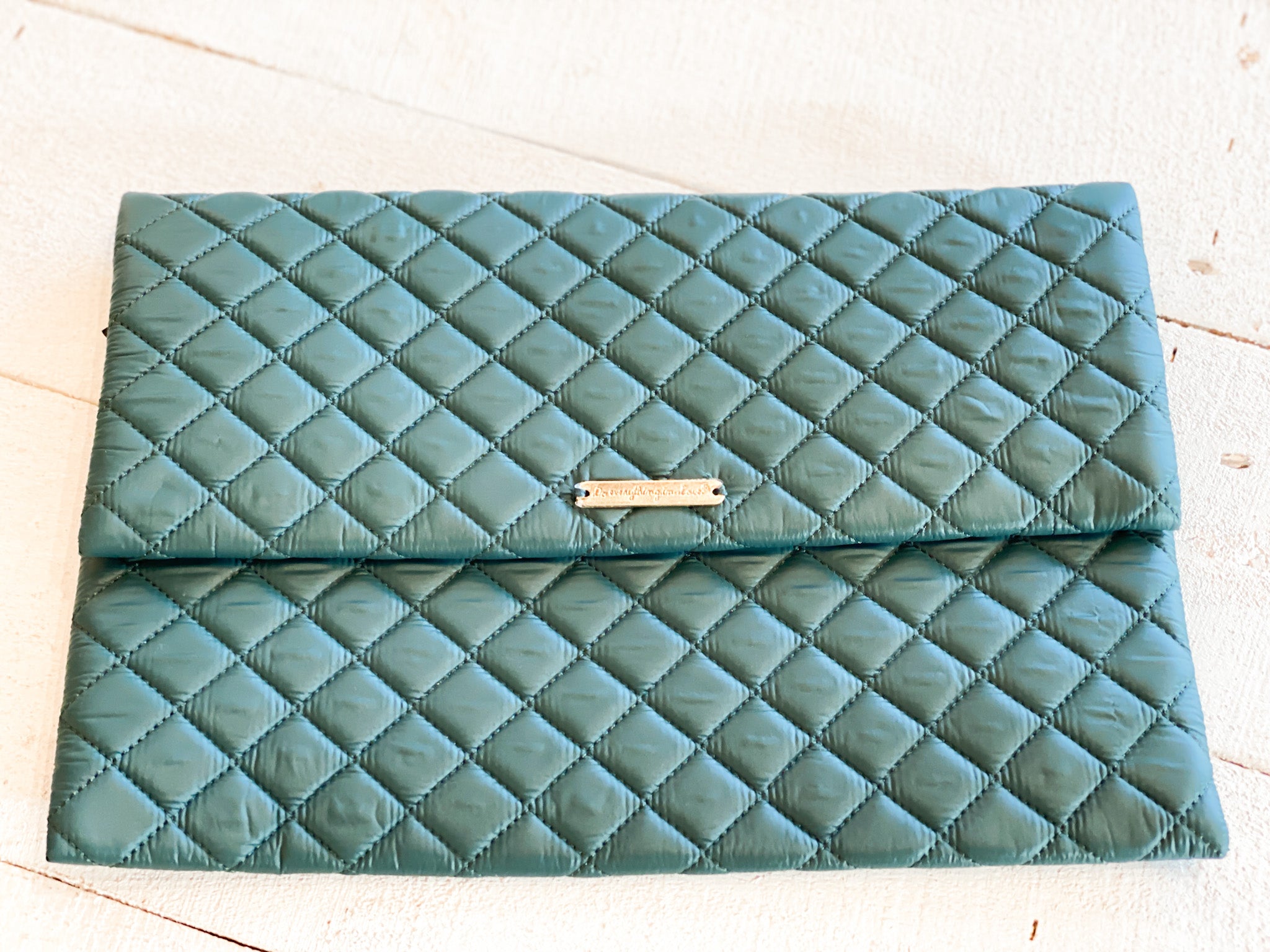 Nylon Quilted Stitched Clutch