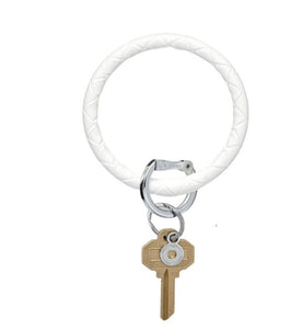 O Venture Leather Basketweave Key Ring Collection