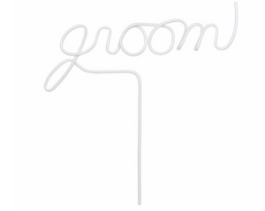 Bride & Groom Straw Set