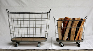 Metal Laundry Baskets on Casters