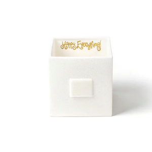 Happy Everything White Small Dot Medium Mini Nesting Cube