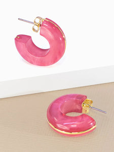 Resin & Gold Hoop Collection