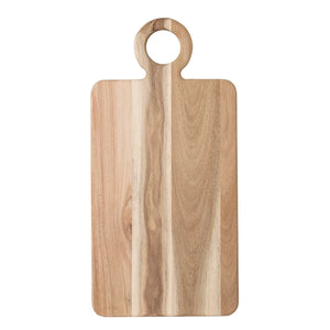 Acacia Wood Cheese/Cutting Board With Round Handle