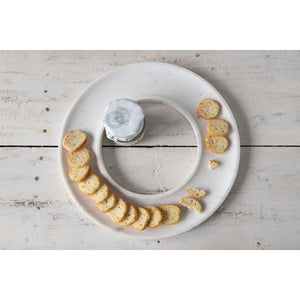 Marble Circle Fruit/Cracker/Cheese Tray
