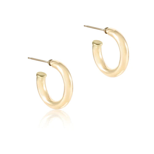 Gold Round Hoop Earrings