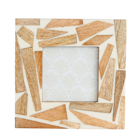 Square Wood and Resin Photo Frame