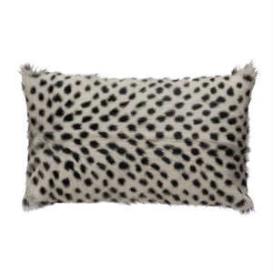 Goat Fur Lumbar Pillow with Spots