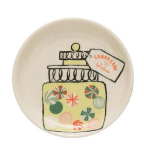 Stoneware Plate with Christmas Sweets