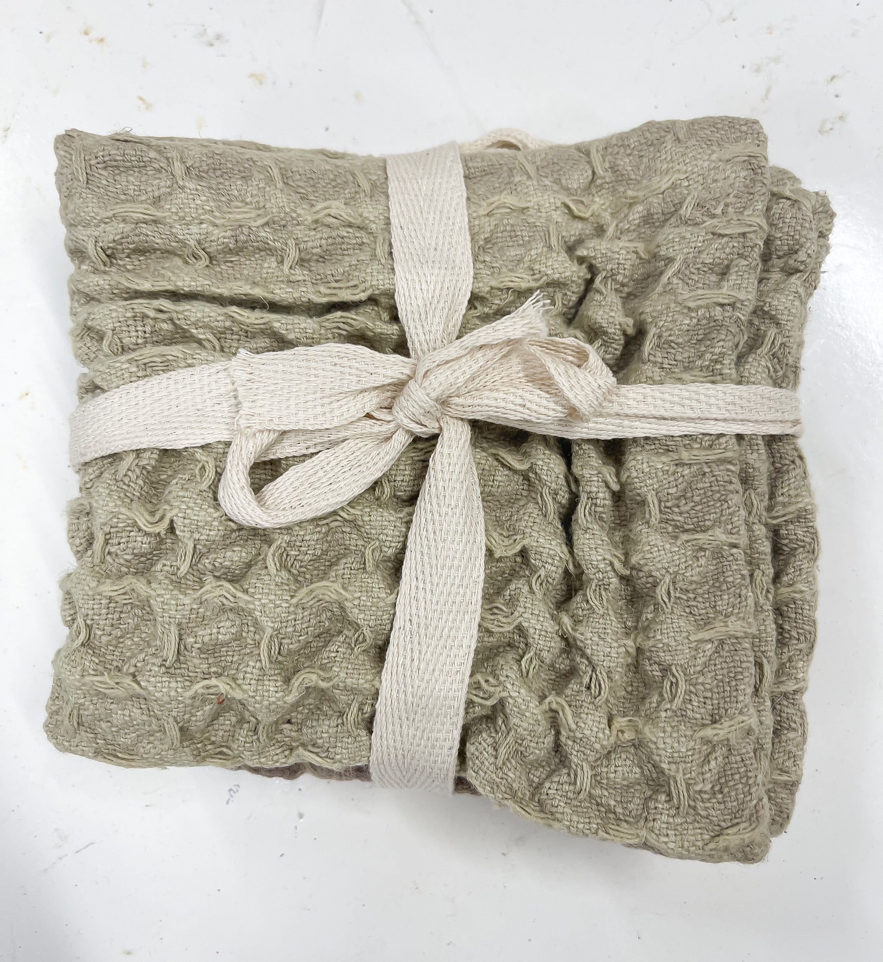 Square Cotton Waffle Weave Dish Cloths with Loop