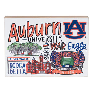 Auburn Fan Block Canvas