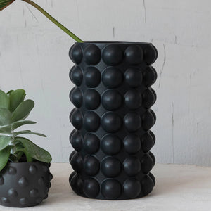 Stoneware Umbrella Vase with Raised Dots