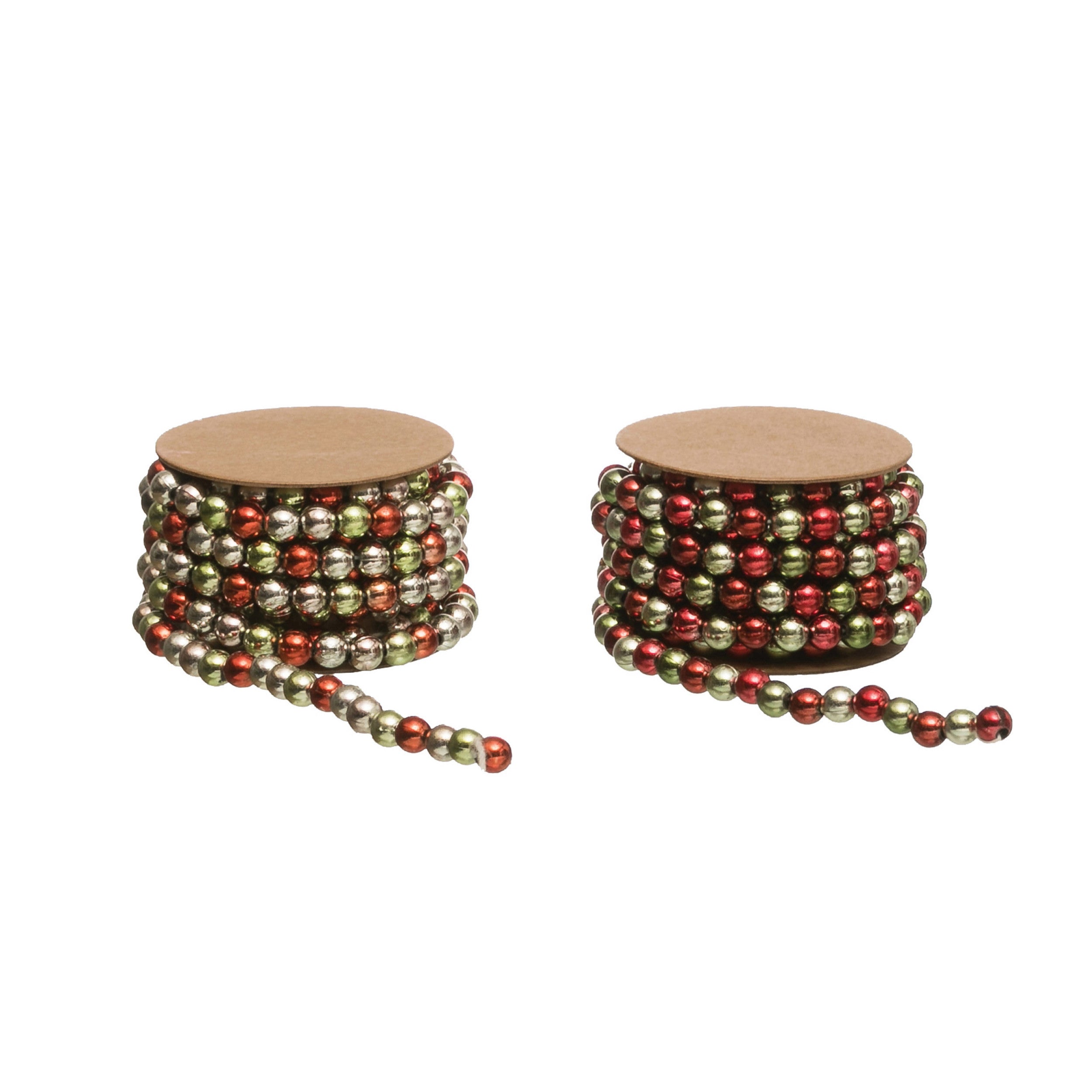 Red and Green Plastic Bead Garland